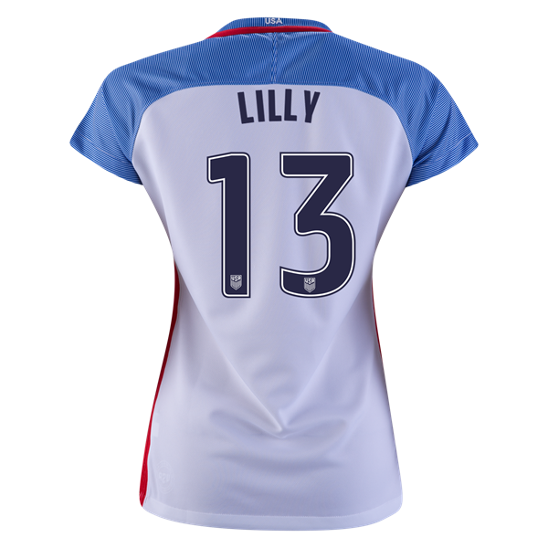 2016/2017 Kristine Lilly Stadium Home Jersey USA Soccer #13 - Click Image to Close