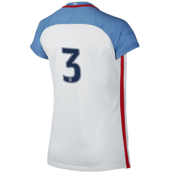2016/2017 Number Three Stadium Home Jersey USA Soccer #3 - Click Image to Close