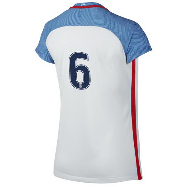2016/2017 Number Six Stadium Home Jersey USA Soccer #6 - Click Image to Close