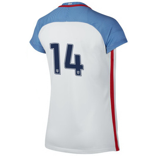 2016/2017 Number Fourteen Stadium Home Jersey USA Soccer #14 - Click Image to Close