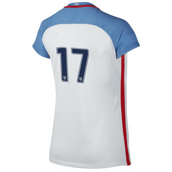 2016/2017 Number Seventeen Stadium Home Jersey USA Soccer #17 - Click Image to Close