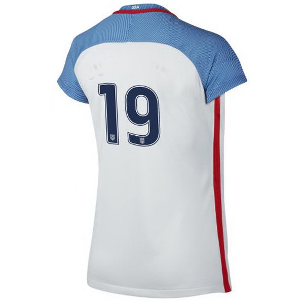 2016/2017 Number Nineteen Stadium Home Jersey USA Soccer #19 - Click Image to Close