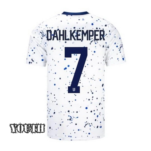 USA Abby Dahlkemper 2023 Home Youth Stadium Soccer Jersey