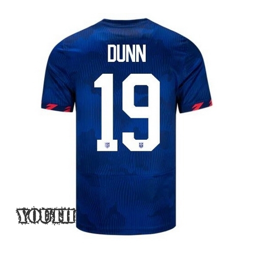 USA Crystal Dunn 2023 Away Youth Stadium Soccer Jersey