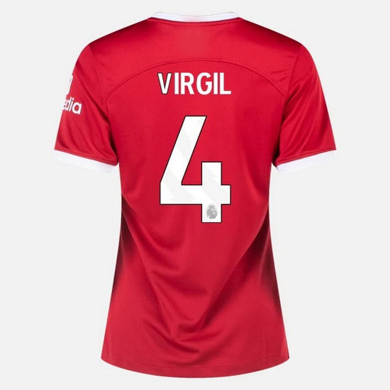 2023/2024 Virgil van Dijk Home #4 Women's Soccer Jersey