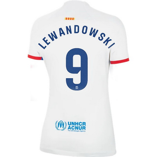 2023/2024 Robert Lewandowski Away #9 Women's Soccer Jersey