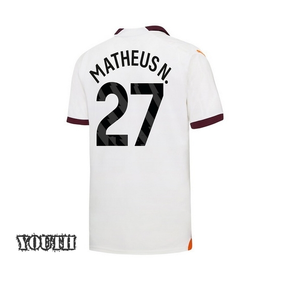 2023/2024 Matheus Nunes Away #27 Youth Soccer Jersey