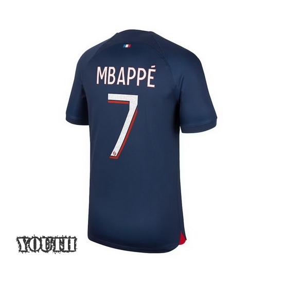 2023/2024 Youth Kylian Mbappe Home #7 Soccer Jersey
