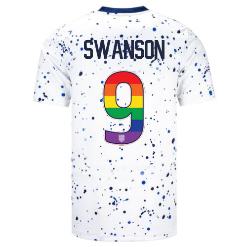 USA Mallory Swanson 2023/24 Home Men's Jersey Rainbow Number