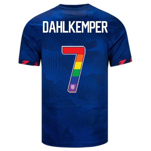 USA Abby Dahlkemper 2023/24 Away Men's Jersey Rainbow Number