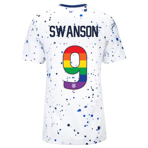 USA Mallory Swanson 2023/24 Home Women's Jersey Rainbow Number