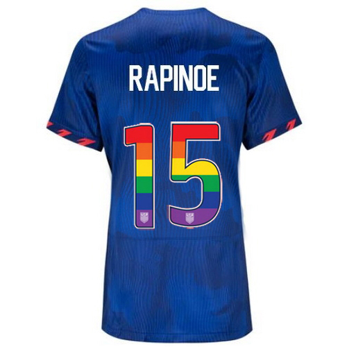 USA Megan Rapinoe 2023/24 Away Women's Jersey Rainbow Number