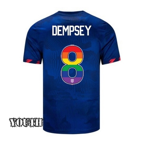 USA Clint Dempsey 2023/24 Away Youth Jersey Rainbow Number