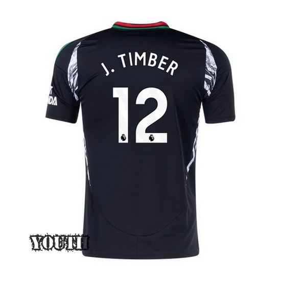 2024/2025 Jurrien Timber #12 Away Youth Soccer Jersey - Click Image to Close