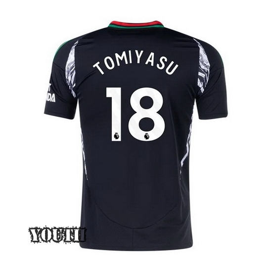 2024/2025 Takehiro Tomiyasu #18 Away Youth Soccer Jersey - Click Image to Close