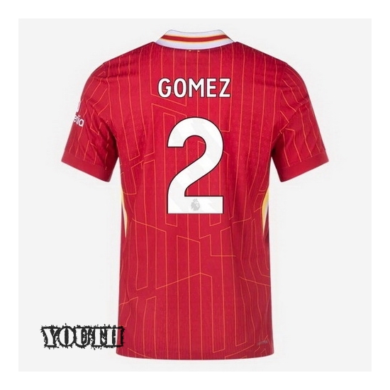 2024/2025 Joe Gomez #2 Home Striped Youth Soccer Jersey - Click Image to Close