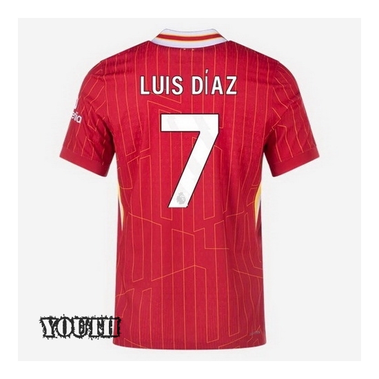 2024/2025 Luis Diaz #7 Home Striped Youth Soccer Jersey - Click Image to Close