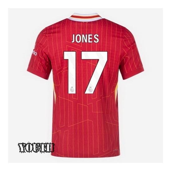 2024/2025 Curtis Jones #17 Home Striped Youth Soccer Jersey