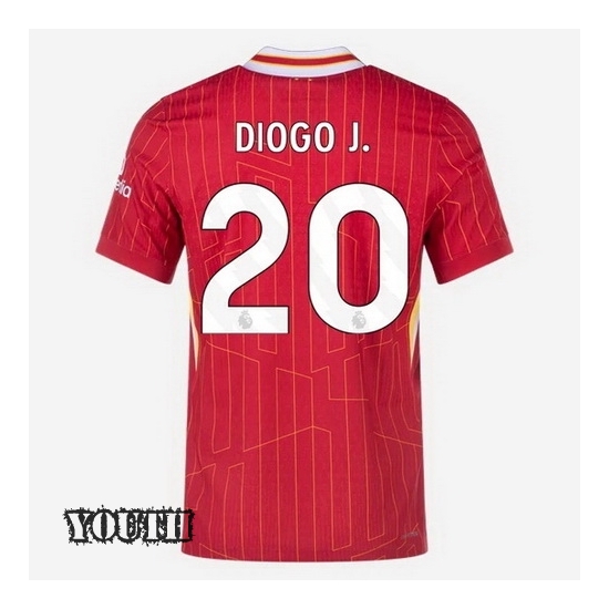 2024/2025 Diogo Jota #20 Home Striped Youth Soccer Jersey - Click Image to Close