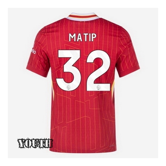 2024/2025 Joel Matip #32 Home Striped Youth Soccer Jersey - Click Image to Close