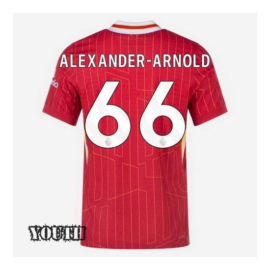 2024/2025 Trent Alexander-Arnold #66 Home Striped Youth Soccer Jersey - Click Image to Close