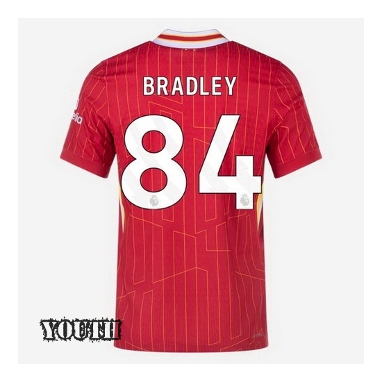 2024/2025 Conor Bradley #84 Home Striped Youth Soccer Jersey