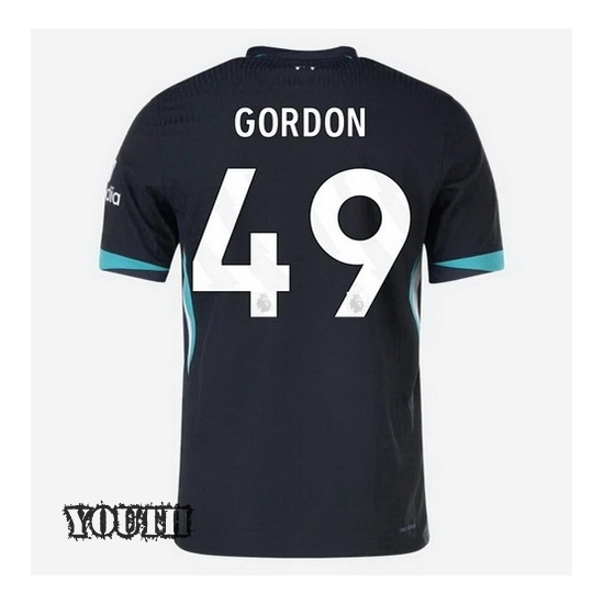 2024/2025 Kaide Gordon #49 Away Youth Soccer Jersey - Click Image to Close