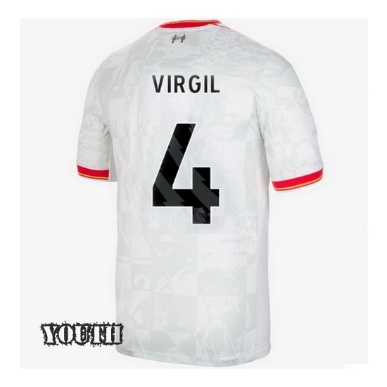 2024/2025 Virgil Van Dijk #4 Third Youth Soccer Jersey - Click Image to Close