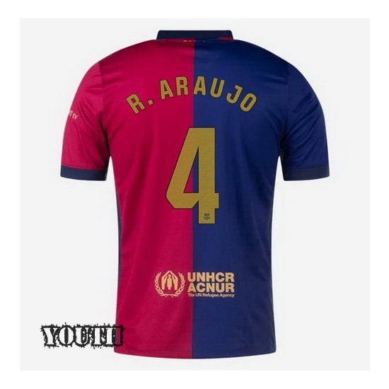 2024/2025 Ronald Araujo #4 Home Youth Soccer Jersey - Click Image to Close