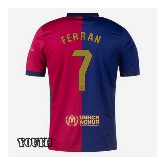 2024/2025 Ferran Torres #7 Home Youth Soccer Jersey - Click Image to Close