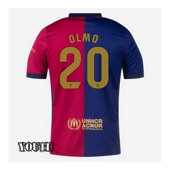 2024/2025 Dani Olmo #20 Home Youth Soccer Jersey - Click Image to Close