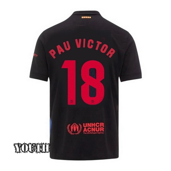 2024/2025 Pau Victor #18 Away Youth Soccer Jersey - Click Image to Close