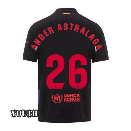 2024/2025 Ander Astralaga #26 Away Youth Soccer Jersey