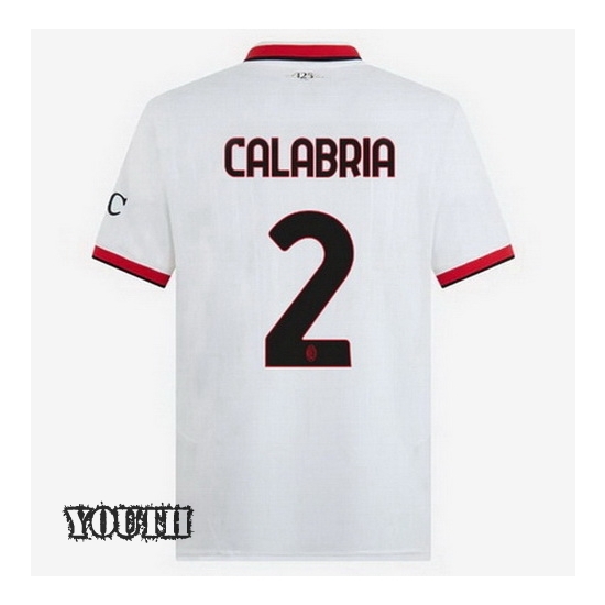 2024/2025 Davide Calabria #2 Away Youth Soccer Jersey