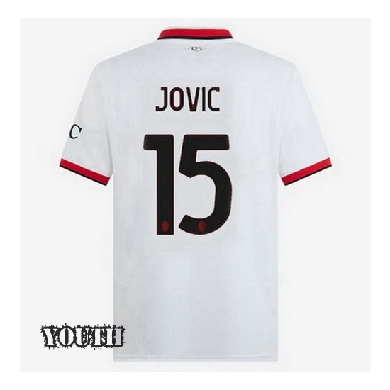 2024/2025 Luka Jovic #15 Away Youth Soccer Jersey