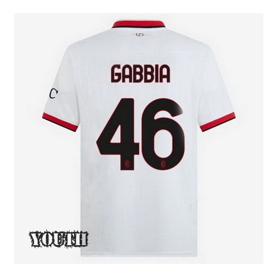 2024/2025 Matteo Gabbia #46 Away Youth Soccer Jersey - Click Image to Close