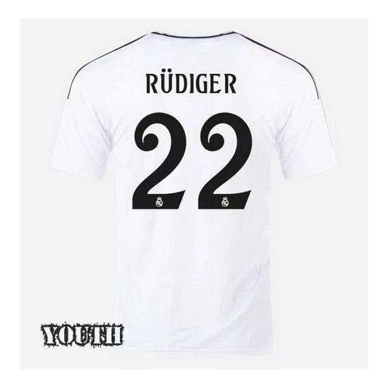 2024/2025 Antonio Rudiger #22 Home Youth Soccer Jersey - Click Image to Close