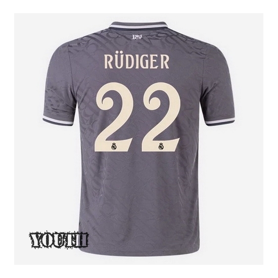 2024/2025 Antonio Rudiger #22 Away Youth Soccer Jersey - Click Image to Close