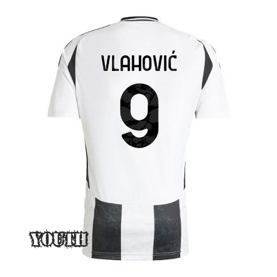 2024/2025 Dusan Vlahovic #9 Home Youth Soccer Jersey - Click Image to Close