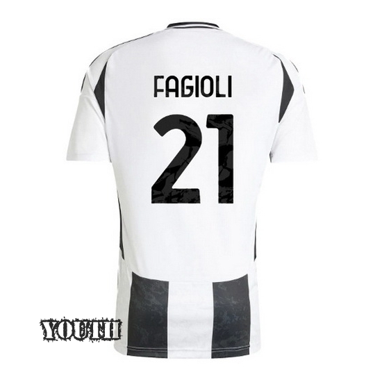 2024/2025 Nicolo Fagioli #21 Home Youth Soccer Jersey