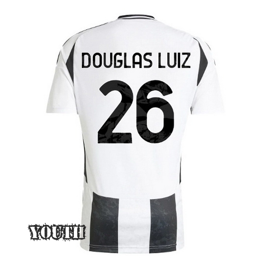 2024/2025 Douglas Luiz #26 Home Youth Soccer Jersey