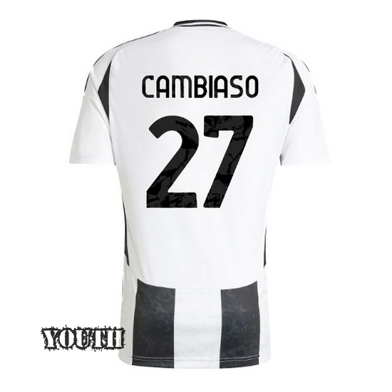 2024/2025 Andrea Cambiaso #27 Home Youth Soccer Jersey