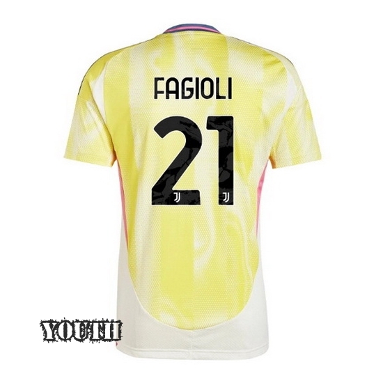 2024/2025 Nicolo Fagioli #21 Away Youth Soccer Jersey