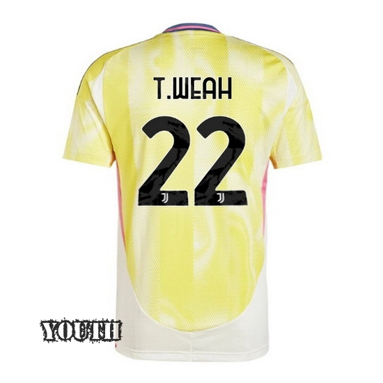 2024/2025 Timothy Weah #22 Away Youth Soccer Jersey - Click Image to Close