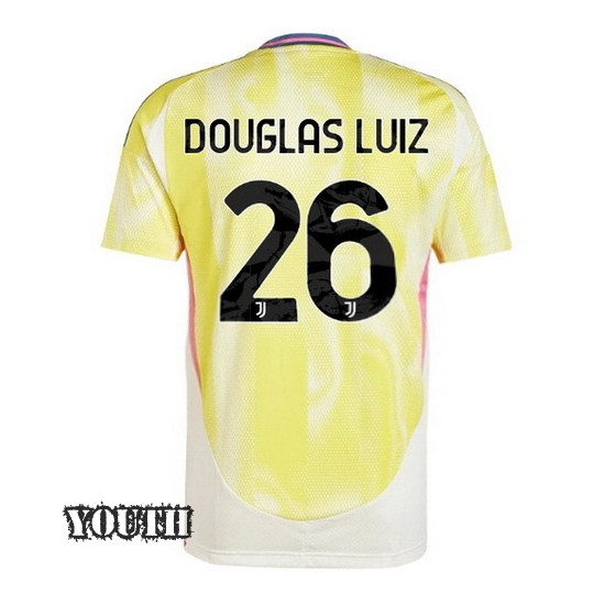 2024/2025 Douglas Luiz #26 Away Youth Soccer Jersey - Click Image to Close