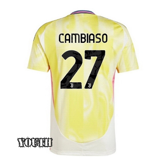 2024/2025 Andrea Cambiaso #27 Away Youth Soccer Jersey - Click Image to Close