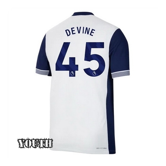 2024/2025 Alfie Devine #45 Home Youth Soccer Jersey