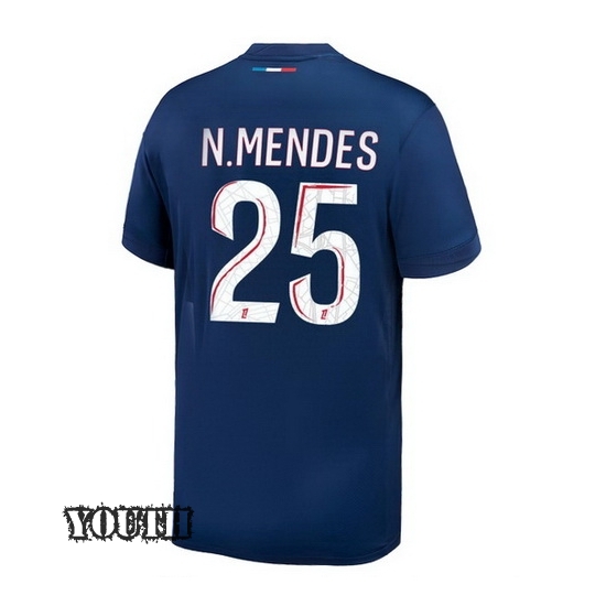 2024/2025 Nuno Mendes #25 Home Youth Soccer Jersey - Click Image to Close