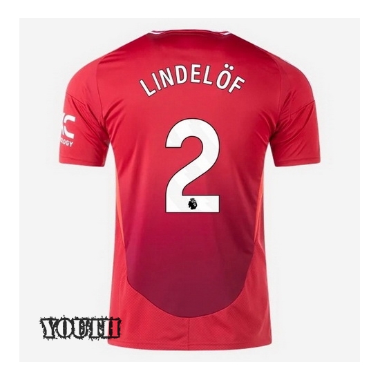 2024/2025 Victor Lindelof #2 Home Youth Soccer Jersey - Click Image to Close