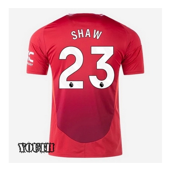 2024/2025 Luke Shaw #23 Home Youth Soccer Jersey - Click Image to Close